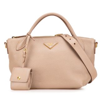 Prada Vitello Daino Leren Totebag