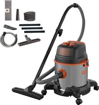 Black+Decker Black&decker - Black+decker Aspirador Multiuso Bxvc20xte De S&oacute;lidos Y L&iacute;quidos (potencia Absorbida 1400 W, Capacidad Del Dep&oacute;sito 20 L)