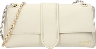 Jacquemus Bambino Schoudertas Dames Leer Beige/Licht Ivoor