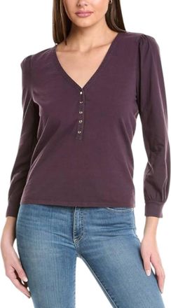 Nation Ltd Ivy Snap Henley Top In Fig