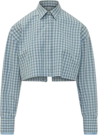 Msgm Blue Regular Checks Shirt