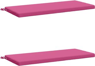vidaXL Cojines Para Banco De 2 Piezas Soest 2 Uds. 100% Poli&eacute;ster Rosa Vidaxl