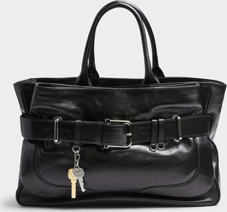 Osoi Womens Brocle large glossy leather tote bag