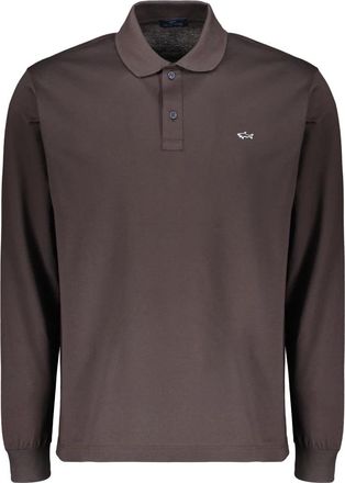Paul & Shark Lange Mouw Polo - Heren - Polos - Bruin - S - Katoen - Tops