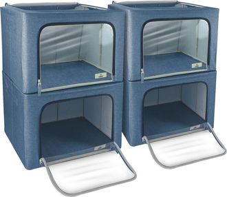Sorbus 4-Pack Foldable Storage Boxes in Blue at Nordstrom Rack