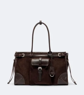 Prada Bolso al hombro Prada Bonnie Large de pana