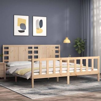 vidaXL Bed Frame without Mattress 200x200 cm Solid Wood Pine Vidaxl
