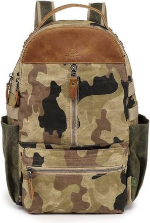TSD Brand Mountain Leaf Durable Outdoor Utility Backpack in Army Green Camo at Nordstrom