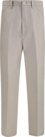 Brunello Cucinelli Cotton and linen trousers - male - Brunello Cucinelli - Chinos - Beige - L - Trousers