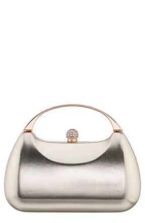 Nina Minaudière Top Handle Bag in Platino at Nordstrom