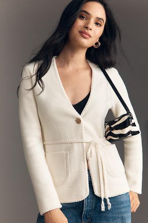 NVLT Knit V-Neck Blazer Jacket