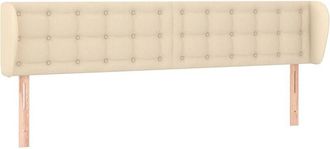 vidaXL Cabecero de tela color crema 183x23x78/88 cm Vidaxl