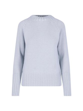 Drumohr Light Blue Merino Wool Crewneck Sweater