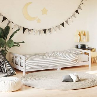 vidaXL Estructura De Cama Para Ni&ntilde;os Madera De Pino Blanco 90x190 Cm Vidaxl
