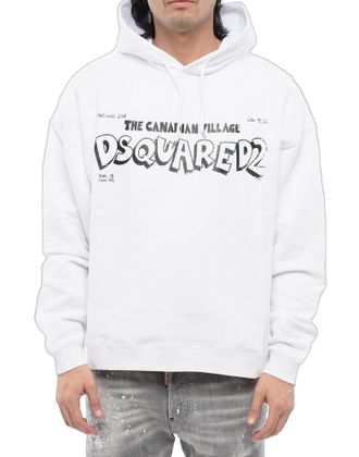 Dsquared2 Logo Print Hoodie - White