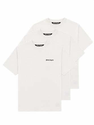 Palm Angels White Pack Of 3 Logo T-Shirts
