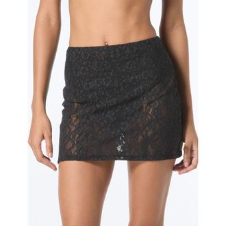 Michael Kors Lace Pull On Cover Up Skirt in Black at Nordstrom, Size X-Small