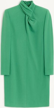 Valentino Abito Corto In Crispy Light Wool Donna SMERALDO 36