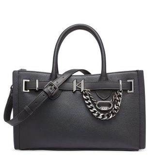 Karl Lagerfeld Cerise Satchel in Black/gunmetal at Nordstrom