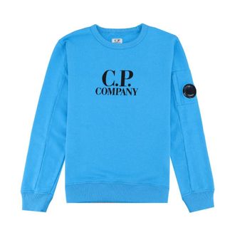 C.P. Company Crew Neck Sweatshirt - male - C.P. Company - Kids Sweatshirts - Blue - 3 Y - Kids
