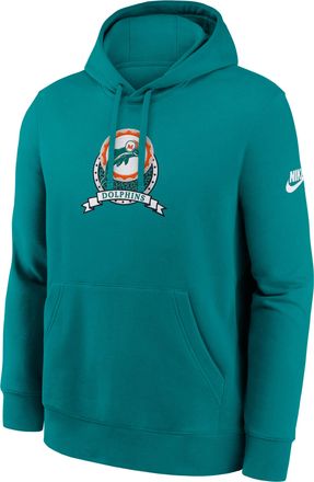 Nike Miami Dolphins Rewind Club Nike Mens NFL Pullover Hoodie in Blue | NKDK4DZ9PV-TM9