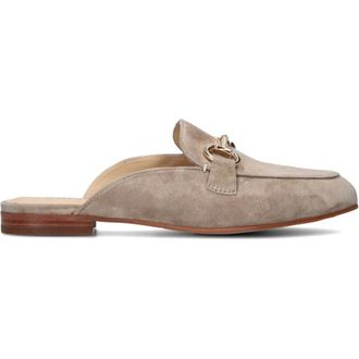 Notre-V Schoenen, Dames, Beige, 38 EU, Beige Suede Slip-On Muiltjes