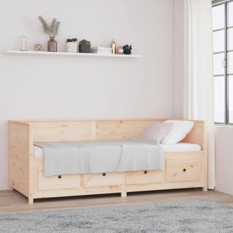 Berkfield Home Day Bed 80x200 cm Solid Wood Pine in Brown
