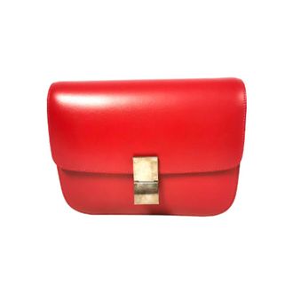 Celine Pre-owned Leather celine-bags - Dames - Vintage Schoudertas - Rood - ONE Size - Leer - Vintage