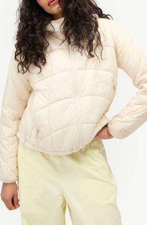Halfdays Claude Water Repellent Quilted Puffer Jacket in Oatmilk at Nordstrom, Size X-Small