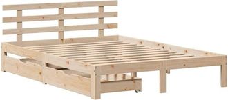 vidaXL Bed Frame with Drawers without Mattress 120x190 cm Small Double Vidaxl
