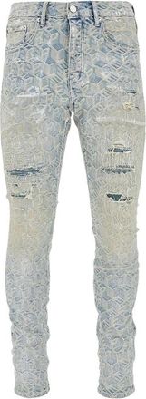 Purple Jeans Jacquard Monogram P001 - - Jeans - Donna - Blu - W31