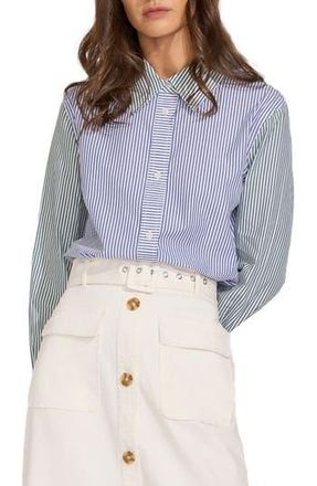 Solid & Striped The Lauren Cotton Button-Up Shirt in Multi Stripe at Nordstrom Rack, Size Medium