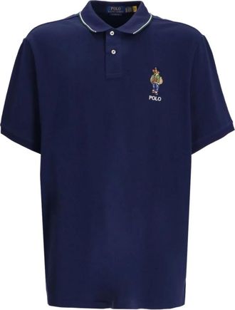Polo Ralph Lauren Blauw Kortemouw Casual Polo Shirt - Heren - Polos - Blauw - 2XL - Katoen - Tops