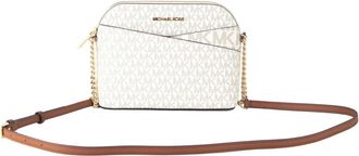 Michael Kors Jet Set Travel Medium X Cross Dome Crossbody Bag - Dames - Schoudertassen - Wit - ONE Size - Leer - Tassen