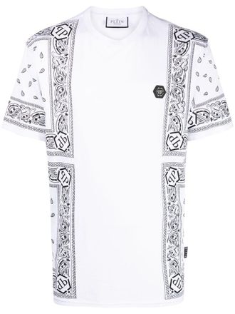 Philipp Plein T-shirt con stampa bandana - Bianco