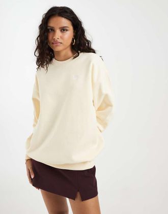 adidas Originals felpa oversize essenziale giallo burro