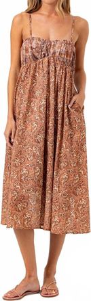 Sundays Barker Midi Dress In Floral Vine