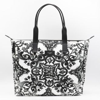 Dolce & Gabbana Dolce & Gabbana Black And White Majolica Totes