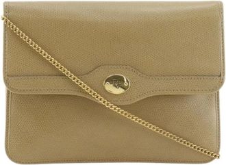 Dior Pre-owned Shoulder Bags, female, Beige, Size: ONE SIZE Pre-owned Leather Shoulder Bag