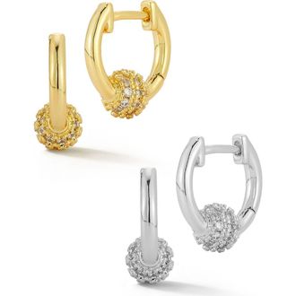 Glaze Jewelry Set of 2 Hoop Earrings in Two Tone at Nordstrom Rack