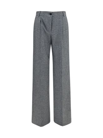Dolce & Gabbana Prince of Wales Check Trousers - Gray