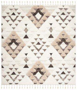 Safavieh Alfombra polipropileno marfil/marr&oacute;n 69 x 183 cm