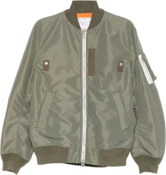sacai Jassen, Heren, Groen, XS, Nylon, Nylon Twill Blouson