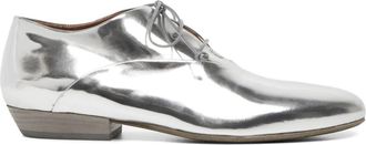 Marsèll Miniblocco metallic-leather Oxford shoes - women - Leather/Leather/Leather - 37 - Silver