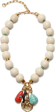 Lizzie Fortunato Blanca Bead & Charm Necklace in Cream Multi at Nordstrom