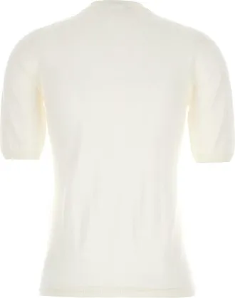 Max Mara Virgin Wool Crewneck Sweater - White