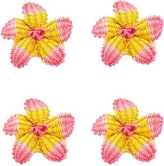 Coro Cora Hibiscus Napkin Ring - Set of 4 in Pink at Nordstrom