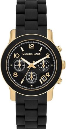 Michael Kors Womens Runway Black Dial Watch