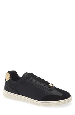 Versace Greca Court Sneaker in Black Antracite Gold at Nordstrom, Size 10Us