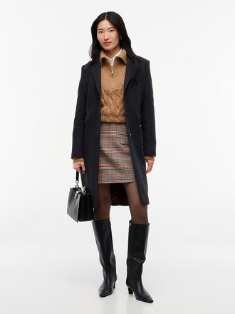 Tommy Hilfiger Womens Tweed Mini Skirt - Gulf Sand Multi - 10